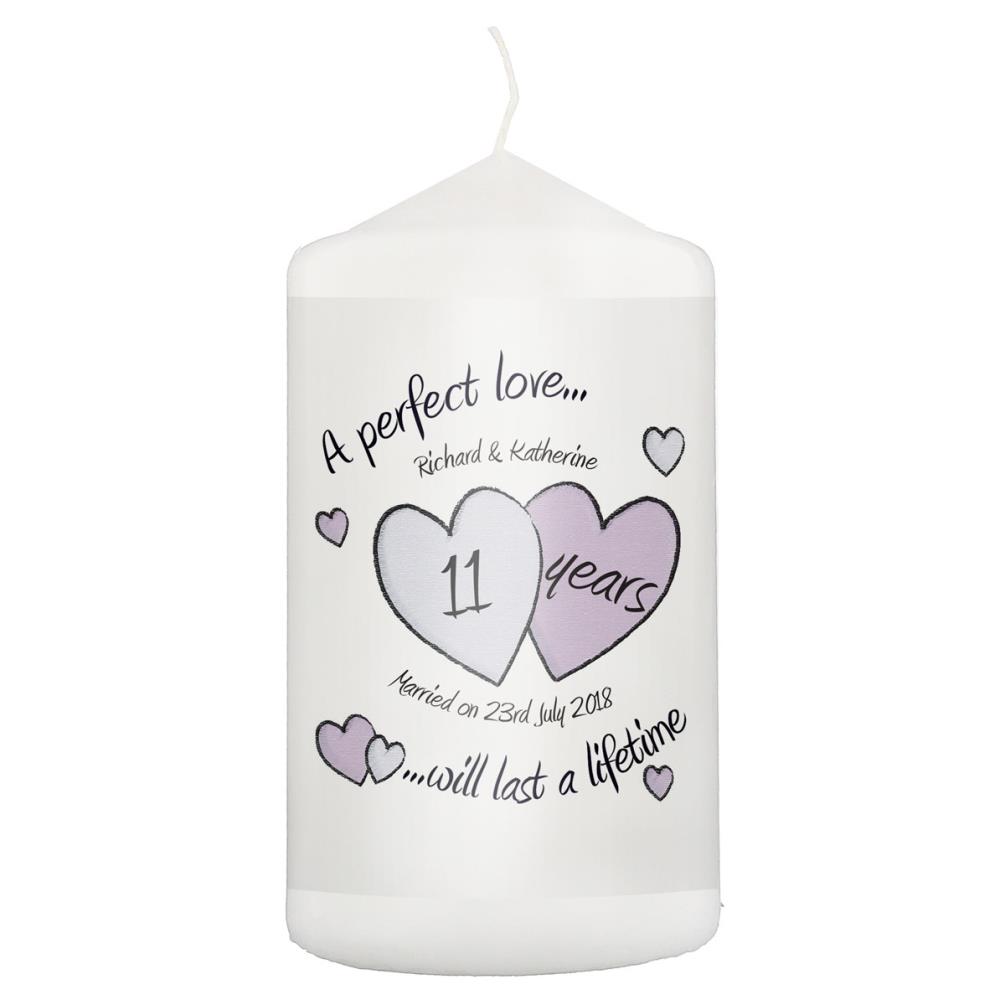 Personalised A Perfect Love Anniversary Pillar Candle £11.69